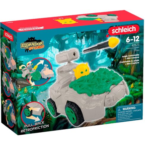 Schleich 42671 Eldrador Creatures Dzsungel jármű Mini lénnyel játékfigura - Zöld