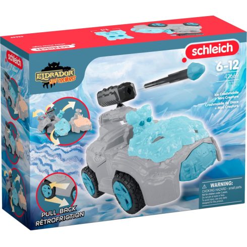 Schleich 42669 Eldrador Creatures Jégtörő jármű Mini lénnyel játékfigura - Kék