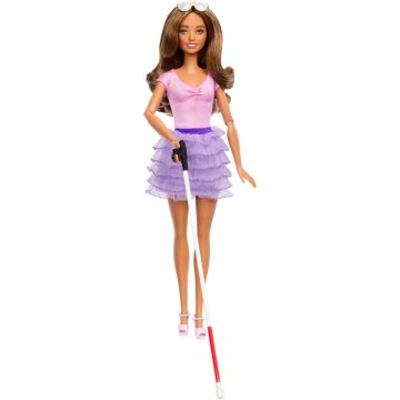   Mattel HRH17 Barbie Fashionistas baba rózsaszín fodros szoknyában