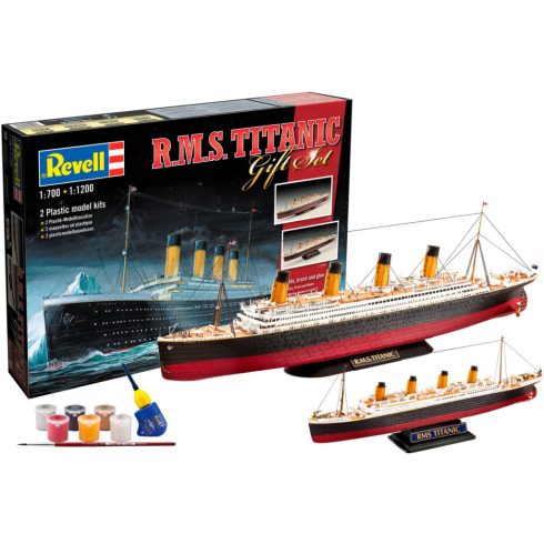 Revell 05727 RMS Titanic gőzhajó makett 2 darabos Ajándék készlet 1:200 / 1:1700