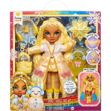  Rainbow High Winter Wonderland Doll - Varázslatos téli világ Sárga Sunny baba