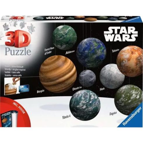 Ravensburger 11577 - Star Wars Galaxis Égitestjei 3D Puzzleball válogatás 531 darabos