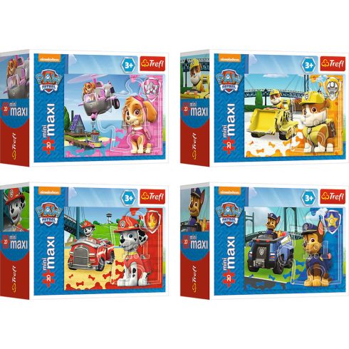 Trefl 56018 - Mancs őrjárat Vészhelyzeti járművek 20 darabos minimaxi puzzle