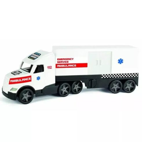 Wader Magic Truck Action Ambulance Mentő kamion 79cm - Fehér