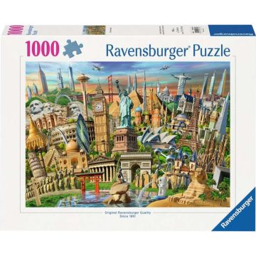 Ravensburger - Látnivalók világszerte 1000 darabos puzzle