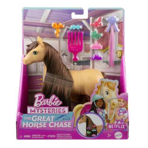 Mattel Barbie Mysteries Nagy pónikaland játékszett - Sötétbarna