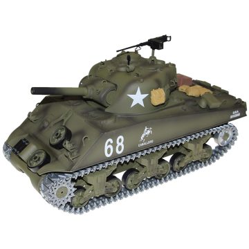   Amewi RC Panzer Sherman U.S.M4A3 Távirányítós tank Füst funkcióval 1:16 - Zöld