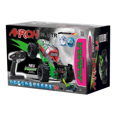 Jamara RC Akron Távirányítós Monster Truck 1:10 - Zöld/Piros