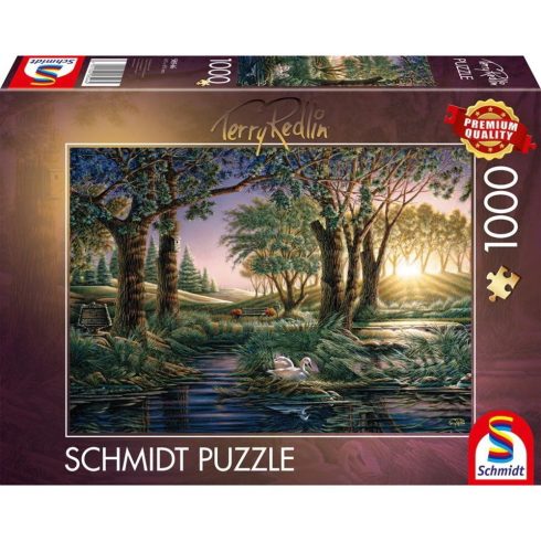 Schmidt Spiele Terry Redlin Reggeli varázslat a tó mellett 1000 darabos puzzle