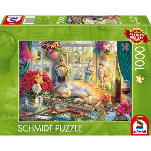 Schmidt Spiele Puzzle kirakó macskával 1000 darabos puzzle