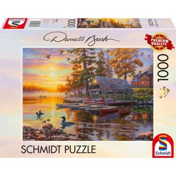   Schmidt Spiele Darrell Bush Csónakház kenuval 1000 darabos puzzle