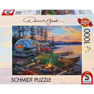   Schmidt Spiele Darrell Bush Kemping idill a tónál 1000 darabos puzzle