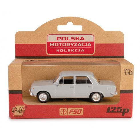 Daffi PRL Kollekció Fiat 125p gyűjthető kisautó 1:43 - Szürke