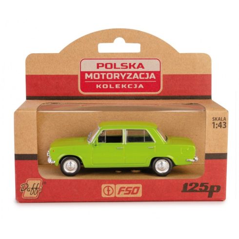 Daffi PRL Kollekció Fiat 125p gyűjthető kisautó 1:43 - Zöld