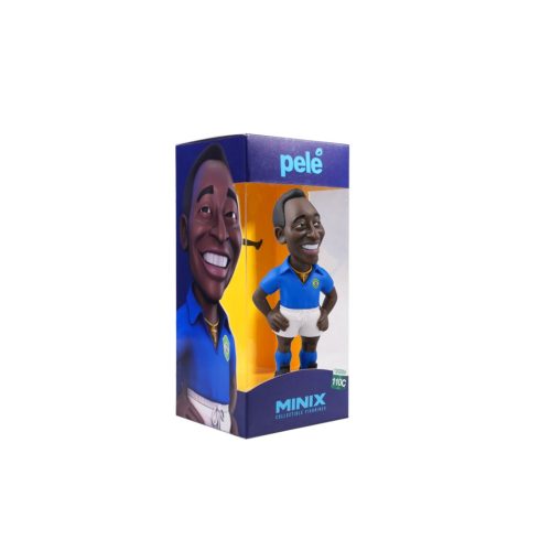 Minix Brazília - Pelé gyűjthető focista figura kék mezben 12cm