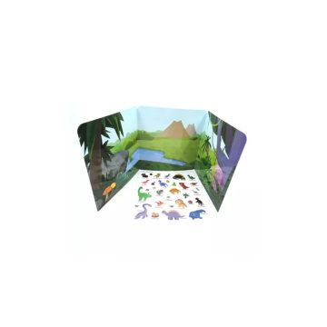   Oiyio Baby Oktatókönyv 32 darab zselés matricával - Dinoszauruszok