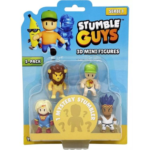 Stumble Guys1. széria Mini 3D 5 darabos figura szett