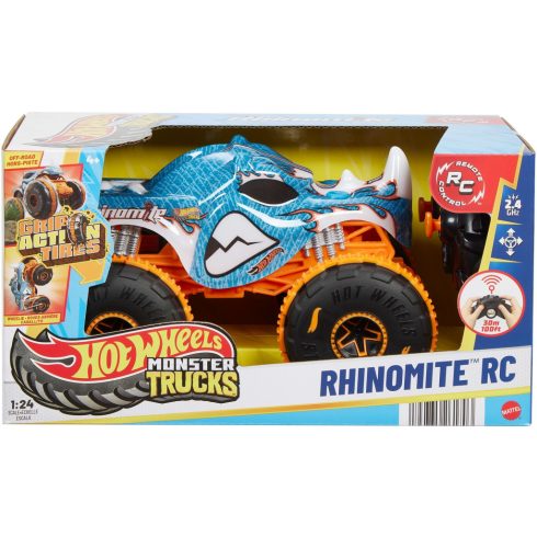 Mattel Hot Wheels Monster Trucks RC Rhinomite távirányítós autó 1:24