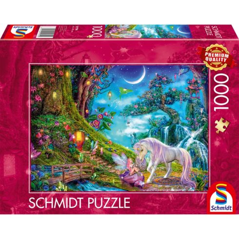 Schmidt Spiele Ahol a tündér és az egyszarvú kíván jó éjszakát 1000 darabos puzzle