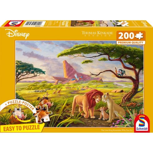 Schmidt Spiele Thomas Kinkade Studios Disney Az Oroszlán Király Emlékezz ki vagy 200 darabos puzzle