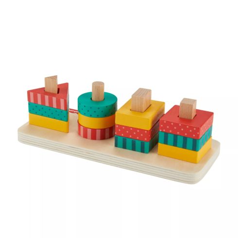 Fisher-Price Wood Színes Formaraválogató fejlesztő játék