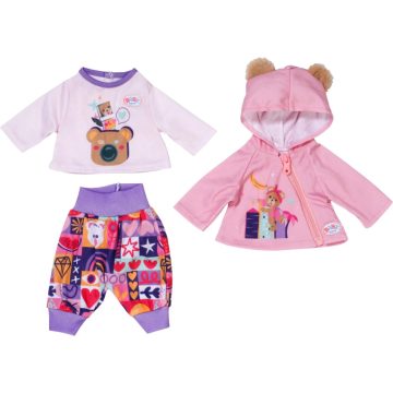   Zapf Creation BABY born® Vidám maci mintás baba ruha szett - 43cm