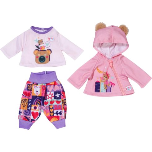 Zapf Creation BABY born® Vidám maci mintás baba ruha szett - 43cm