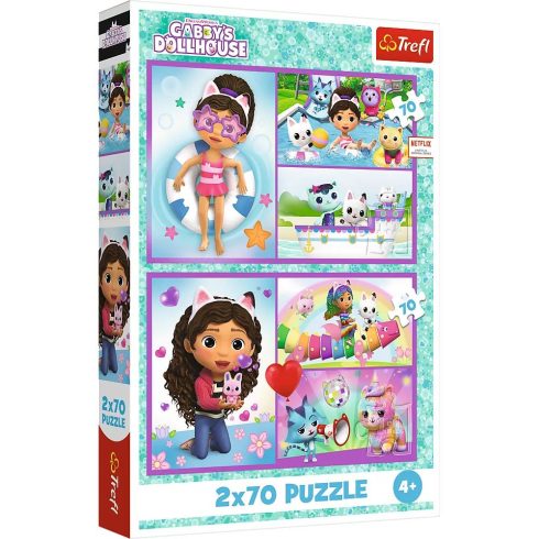 Trefl 2 x 70 darabos Gabi babaháza, Játék Gabival puzzle