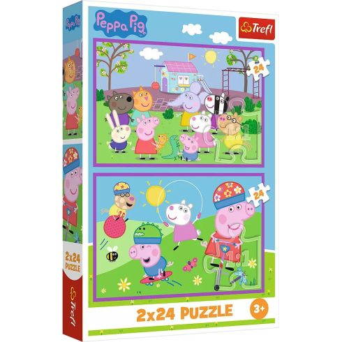 Trefl Peppa a játszótéren 2 x 24 darabos puzzle