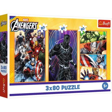   Trefl Bosszúállók - Akciódús napok 3 x 80 darabos puzzle