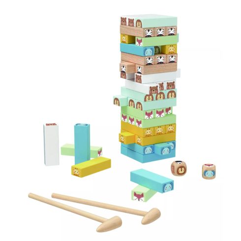 Tooky Toy Állatos fa ügyességi építőjáték