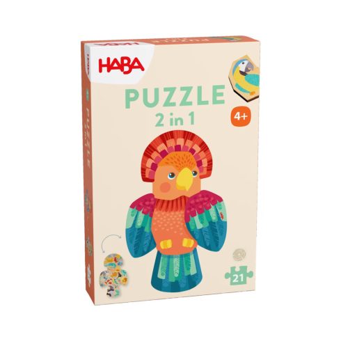 Haba 2in1 21 darabos Kétoldalas Papagájos kirakó