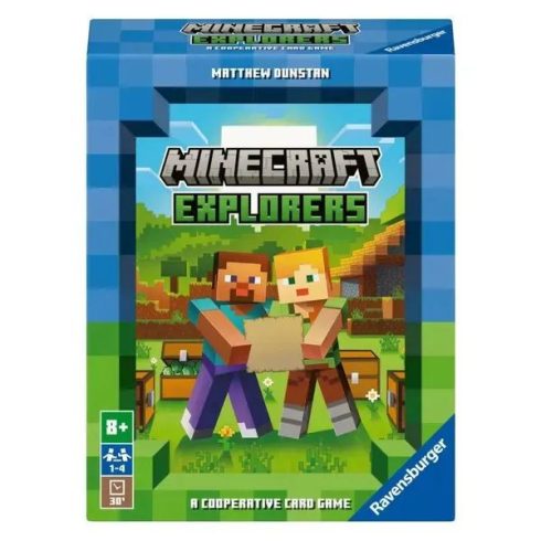 Minecraft Explorers Körökre osztott kooperatív kártyajáték