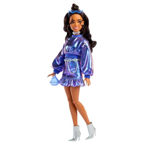 Mattel Barbie Deluxe Style - Barbie baba Metál kék ruhában