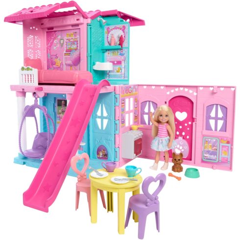 Mattel Barbie Chelsea Pop-Up ház kiegészítőkkel és babával