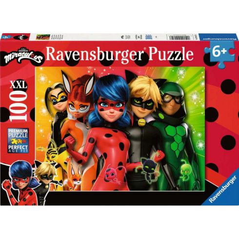 Ravensburger Gyermek kirakó - Mission Ladybug 100 darabos puzzle