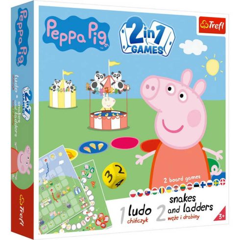 Társas Trefl 2 az 1-ben Ki nevet a végén/Kígyók és létrák - Peppa