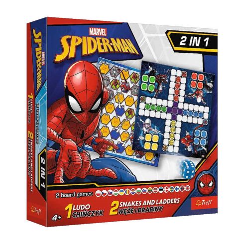 Társas Trefl 2 az 1-ben Ki nevet a végén/Kígyók és létrák - Spiderman