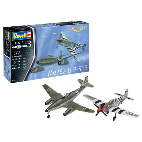 Revell Combat Set Me262  P-51B 1:72 makett repülő (03711)