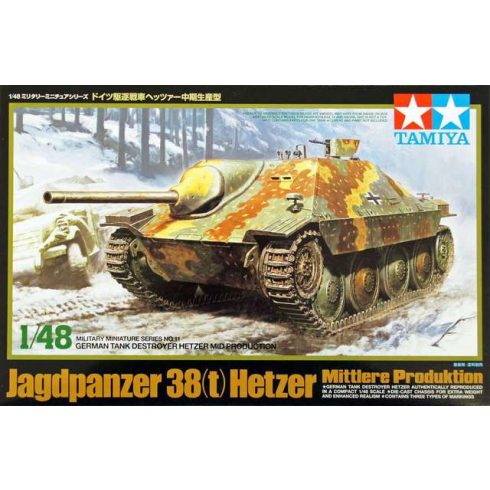 Tamiya Tank Destroyer Hetzer Mid Production  1:48 makett harcjármű (300032511)