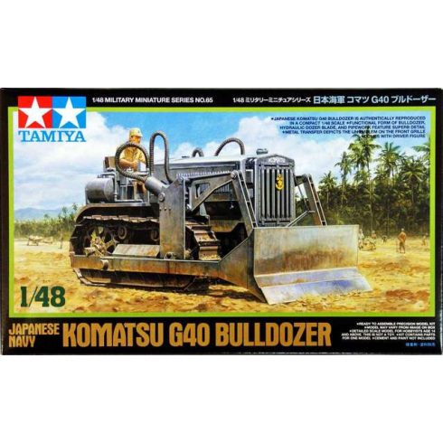 Tamiya Japanese Navy Komatsu G40 Bulldozer  1:48 makett harcjármű (300032565)
