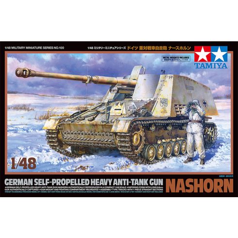 Tamiya German Self-Propelled Heavy Anti-Tank Gun Nashorn  1:48 makett harcjármű (300032600)