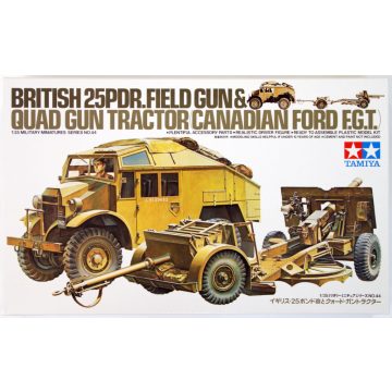   Tamiya British 25 Pndr. Field Gun  Quad Gun Tractor  1:35 makett harcjármű (300035044)