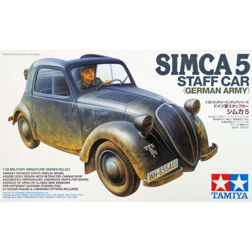 Tamiya German Army SIMCA 5 Staff Car  1:35 makett harcjármű (300035321)