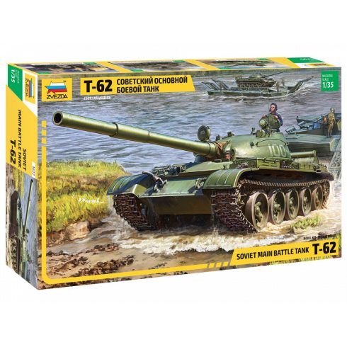 Zvezda T-62 Soviet Main Battle Tank 1:35 makett harcjármű (3622)