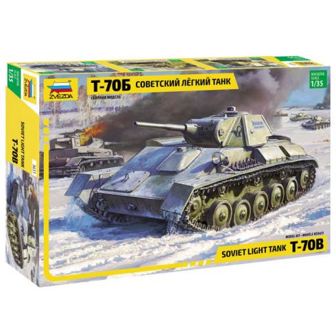 Zvezda Soviet tank T-70 1:35 makett harcjármű (3631)