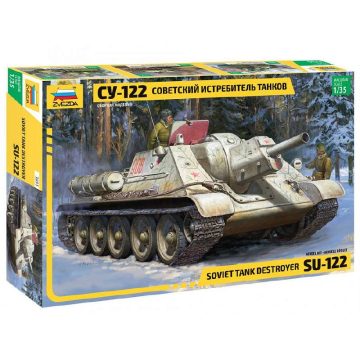   Zvezda SU-122 Self Propelled Gun 1:35 makett harcjármű (3691)