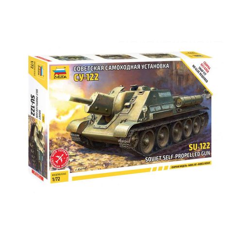Zvezda SU-122 Soviet Tank Destroyer 1:72 makett harcjármű (5043)