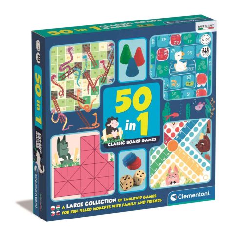 Clementoni - 50 az 1-ben társasjáték gyűjtemény (50724)