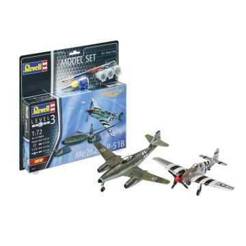   Revell Combat Set Me262  P-51B 1:72 makett készlet kiegészítőkkel (63711)